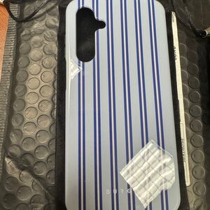 Burga Blue and White Striped Phone Case A16